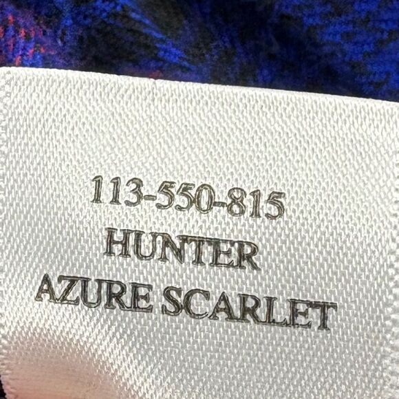 Rails Hunter Plaid Flannel Button Up Azure Scarlet Women's Medium Vibrant Soft - Picture 10 of 12